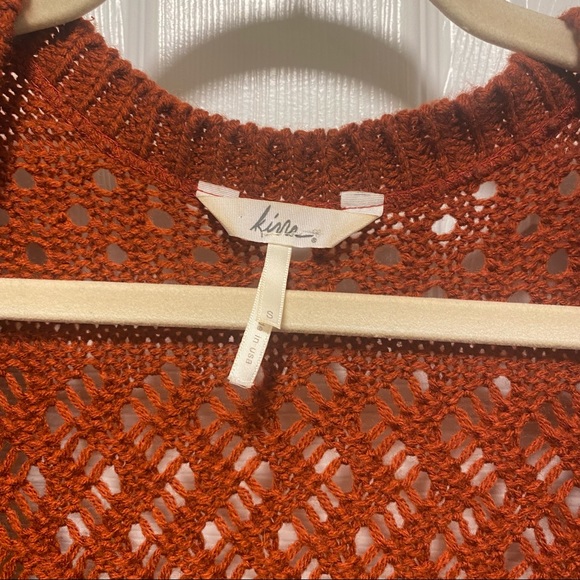 Burnt Orange Sweater Cardigan - Picture 3 of 3